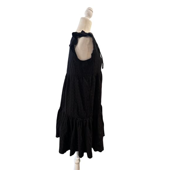 INDIA COLLECTION BY EMMERSON FRY Angel Dress-Black Eyelet Cotton Size M/L - Picture 4 of 7